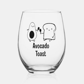 avocado toast wijnglas wijnglas zonder voet