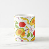 Avocado Tomato Salad Greenery Pattern Koffiemok (Center)