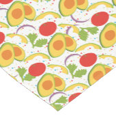 Avocado Tomato Salad Greenery Pattern Korte Tafelloper (Hoek)