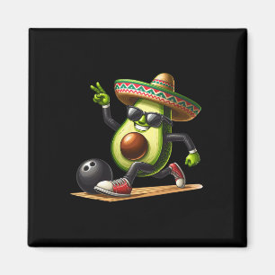 Avocado toont bowlingvaardigheden Cinco de Mayo Gr Magneet