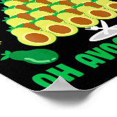 Avocado Tree Funny Food Vegan Christmas Gift Poster (Hoek)