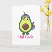 Avocado Unicorn Funny Avocados Unicorns Uni Cado Kaart (Gele Bloem)