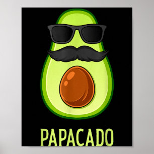 Avocado Vader Papacado Grappige Papa Vader Avocado Poster