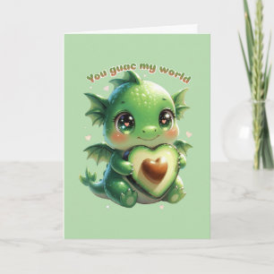 Avocado Valentijn Feestdagen Kaart