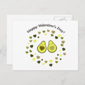 Avocado-Valentijn Feestdagenkaart (Voorkant / Achterkant)