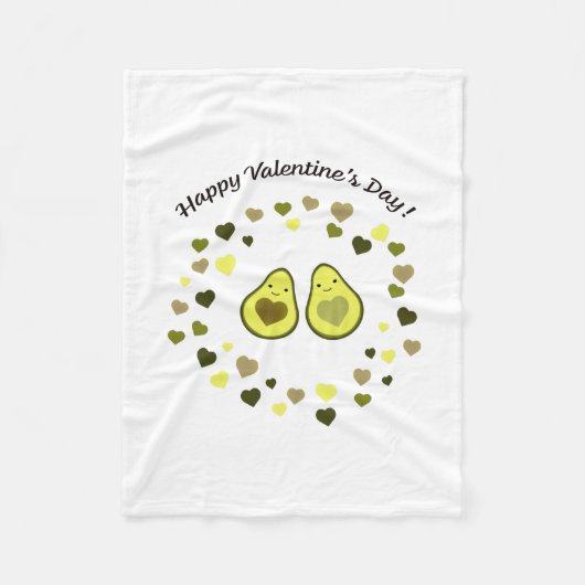 Avocado Valentijn Fleece Deken (Voorkant)