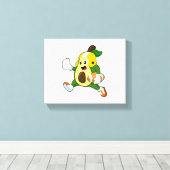 Avocado van Football Sport Canvas Afdruk (Insitu (Houten vloer))
