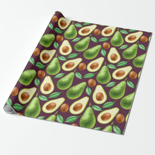 Avocado-verpakkingspapier Cadeaupapier (Uitgerold)