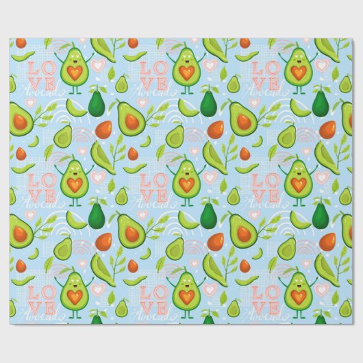Avocado-verpakkingspapier Cadeaupapier (Vlak)