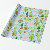 Avocado-verpakkingspapier Cadeaupapier (Uitgerold)