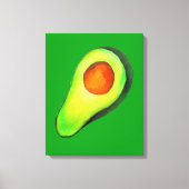 Avocado-verslaving groene schattige kunst canvas afdruk (Voorkant)