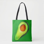 Avocado-verslaving groene schattige kunst draagtas (Voorkant)