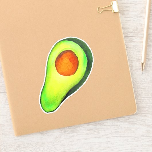 Avocado-verslaving groene schattige kunst sticker (Notitieboek)