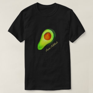 Avocado-verslaving groene schattige kunst t-shirt