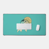Avocado vert surf sur une tranche de pizza (Clavier et souris)