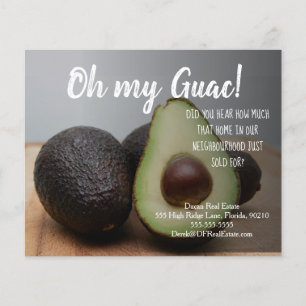 avocado verwijzing vastgoedmarketing verkoop postc flyer