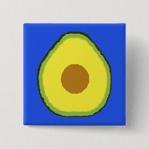 Avocado Vierkante Button 5,1 Cm