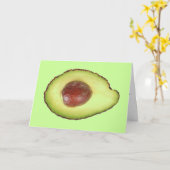 avocado-wenskaart kaart (Gele Bloem)