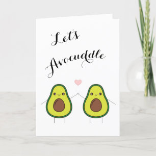 Avocado woordspeling valentijnskaart feestdagen kaart