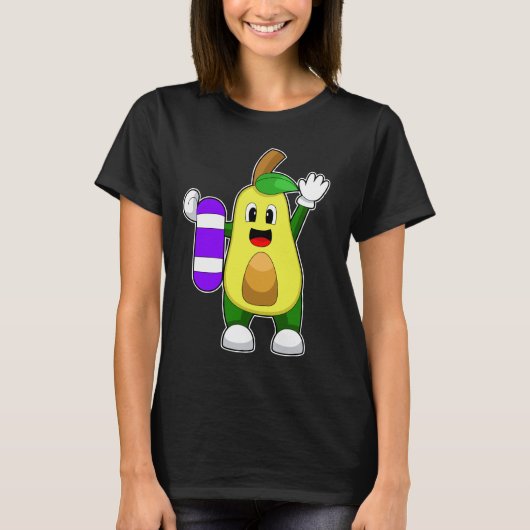 Avocado Zwemplank T-shirt (Voorkant)
