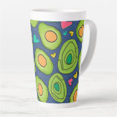 Avocados en harten latte mok (Rechterhoek)