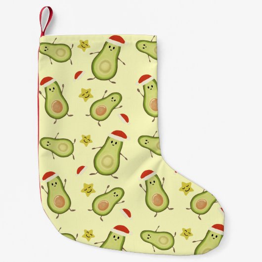 Avocados en Kerstmis Kleine Kerstsok (Voorkant)