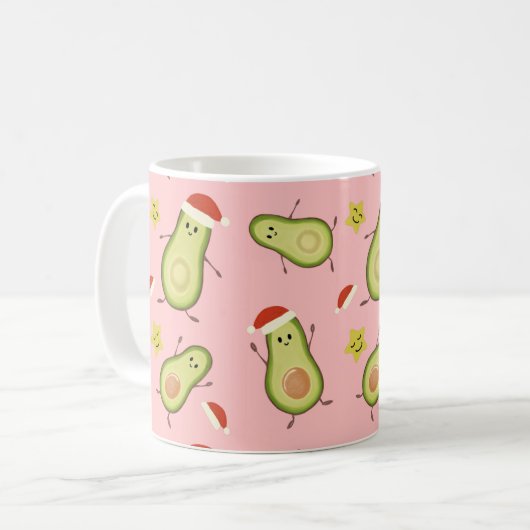 Avocados en Kerstmis Koffiemok (Voorkant links)