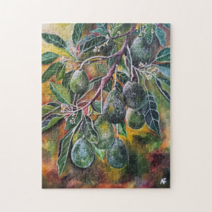 Avocado's in de herfstzon Schilderij van Alfred Fo Legpuzzel