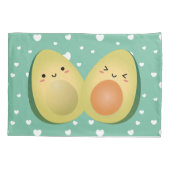 Avocados in Love Funny Couple Laten we Avocuddle Kussensloop (Achterkant)