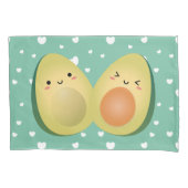 Avocados in Love Funny Couple Laten we Avocuddle Kussensloop (Voorkant)
