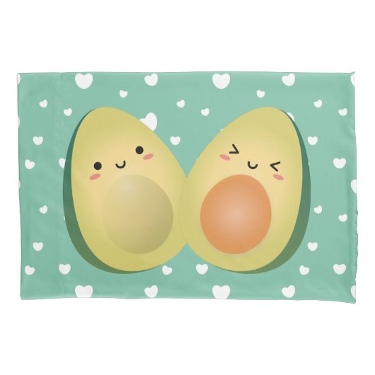 Avocados in Love Funny Couple Laten we Avocuddle Kussensloop (Voorkant)