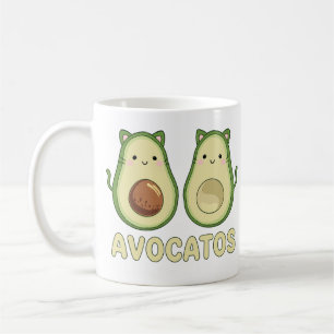 Avocado's Kawaii Cat & Avocado Koffiemok