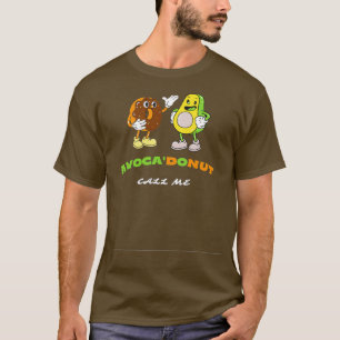 avocado's met donut avocado puns en donut pu t-shirt
