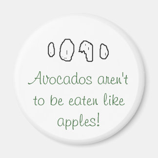Avocado's zijn niet te eten als appels! magneet