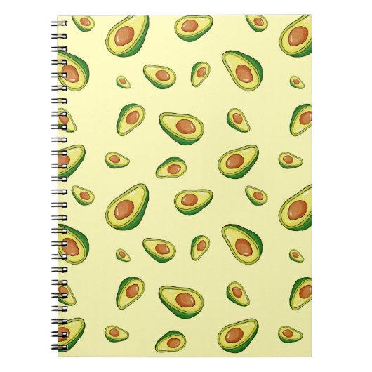 Avocadovruchtpatroon Notitieboek (Voorkant)