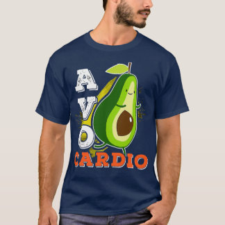 Avocardio Avocado Cardio-oefening met Funny Cu T-shirt