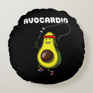 Avocardio Avocado Fitness Vegan Cardio Exercise Rond Kussen