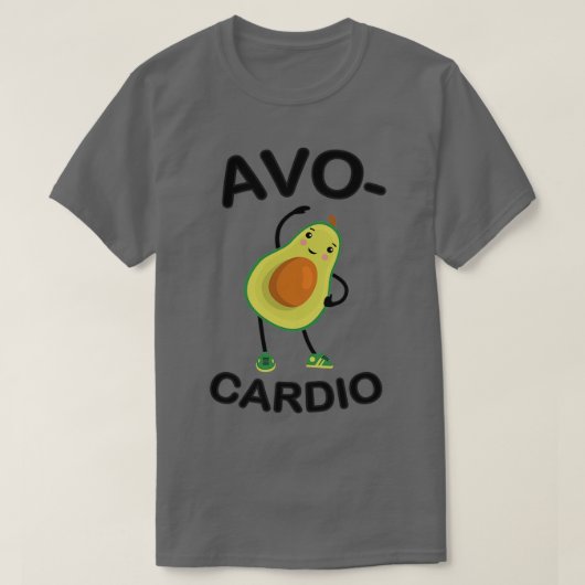 AvoCardio Funny Avocado Fitness 21 T-shirt (Design voorkant)