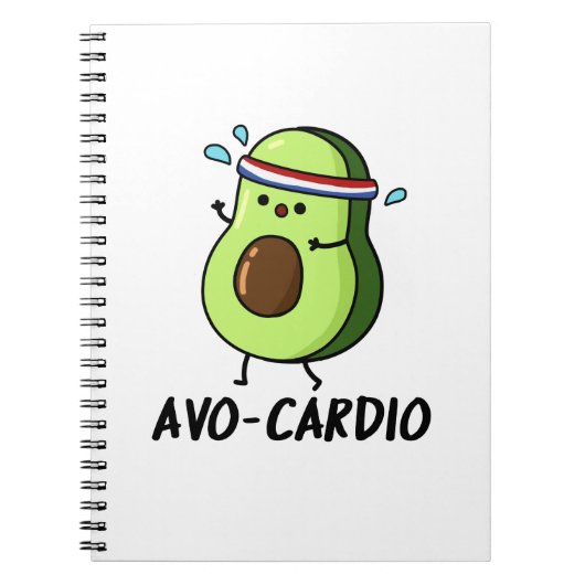 Avocardio Funny Excercise Avocado Pun Notitieboek (Voorkant)