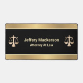 Avocat à la loi Échelles de justice Avocat Juge (Recto)