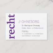 Avocat avec carte de visite § (Devant)