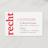 Avocat avec carte de visite (Devant)