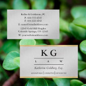 Avocat avocat à Law Silver & Gold Carte de visite