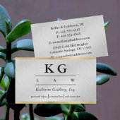 Avocat avocat à Law Silver & Gold Carte de visite