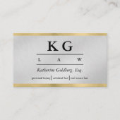 Avocat avocat à Law Silver & Gold Carte de visite (Devant)