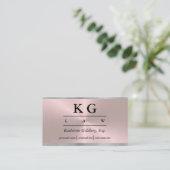 Avocat avocat Rose de droit Carte de visite or (Debout devant)