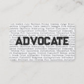 avocat Carte de visite des mots juridiques (Devant)