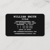 avocat Carte de visite des mots juridiques (Dos)