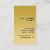 Avocat carte de visite design Or (Dos)