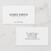 Avocat - cartes de visite (Devant / Derrière)